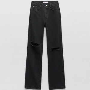 Zara Full Length Ripped Jeans